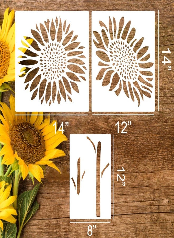 SUNVERSE Sunflower Stencils for Garden Fence 14” Large Sunflower Stencil for Wall Flower Stencils for Painting Flowers Templates for Wood Furniture Fabric - Image 3