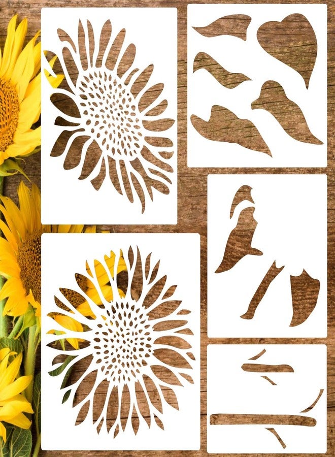 SUNVERSE Sunflower Stencils for Garden Fence 14” Large Sunflower Stencil for Wall Flower Stencils for Painting Flowers Templates for Wood Furniture Fabric - Image 2