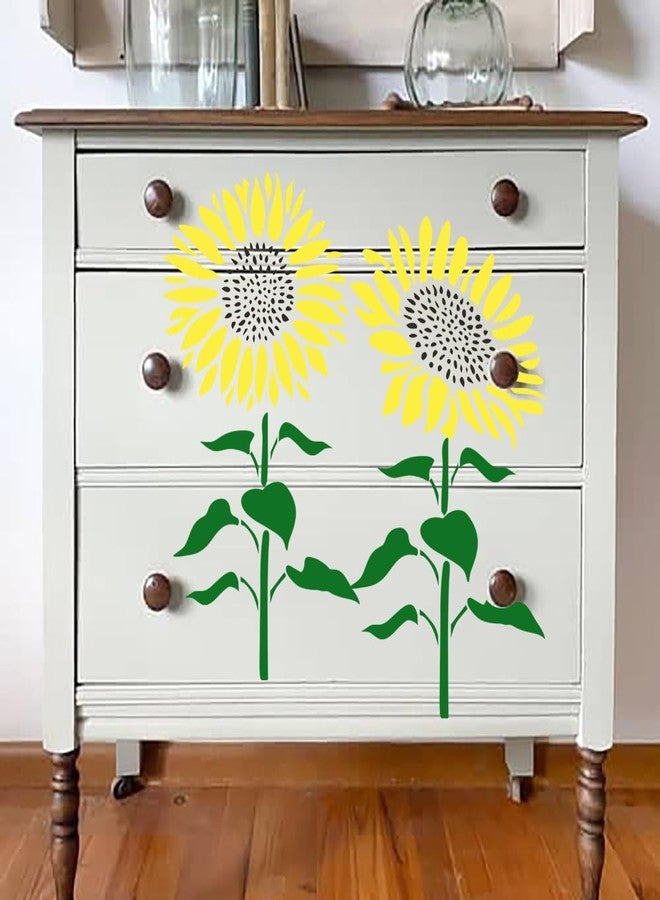 SUNVERSE Sunflower Stencils for Garden Fence 14” Large Sunflower Stencil for Wall Flower Stencils for Painting Flowers Templates for Wood Furniture Fabric - Image 4