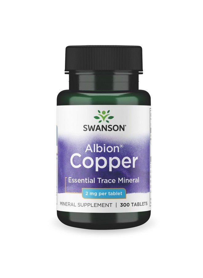 سوانسون مكمل غذائي من معادن النحاس من سوانسون - ٢ ملغ (مخلّب النحاس) - مضاد للأكسدة، يدعم الجهاز المناعي، ويدعم الخلايا - ٣٠٠ قرص - Image 1