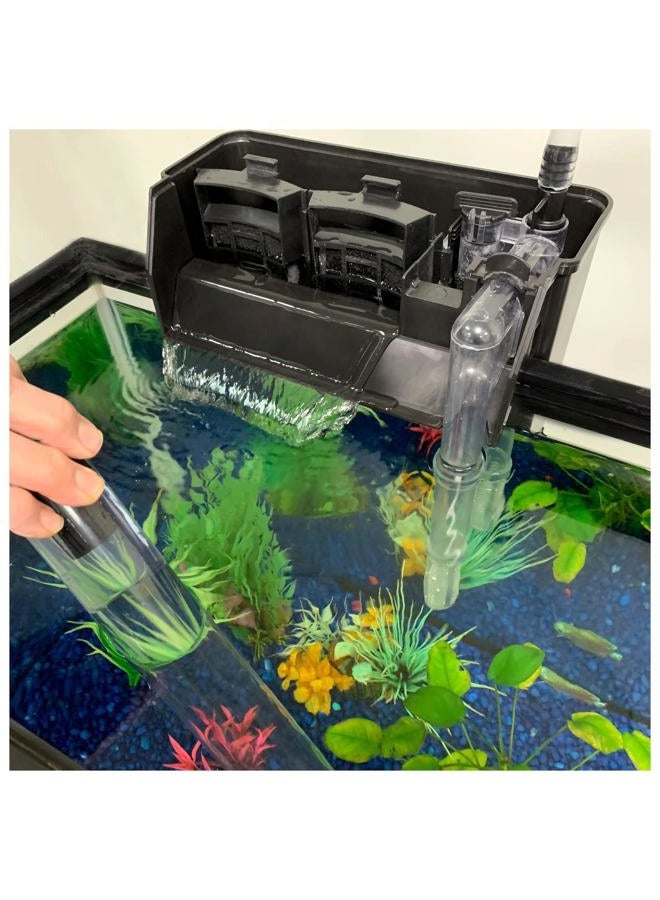 Danner Supreme EZ Clean External 55 Gallon Filter with Built-in Water Change Siphon, Gravel Cleaner, Dual Cartridges (for Fresh & Salt Water) #01105 Manufacturing, Black - Image 5