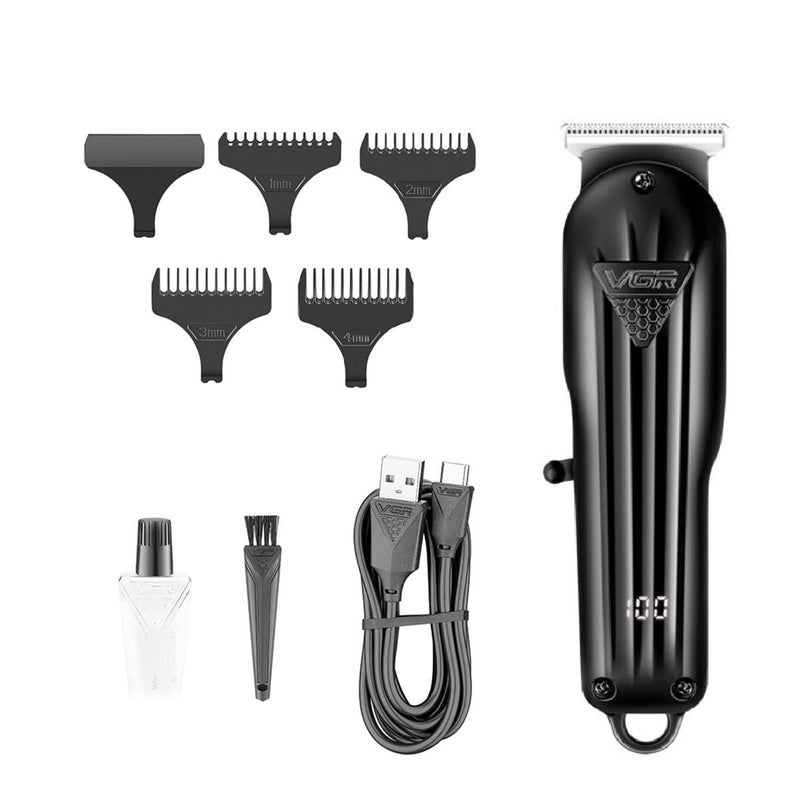 VGR V-982 Digital Display Professional Cordless Hair Clippers Cutter Rechargeable Wireless Hair Grooming Set Beard Trimming Beard Styling Li-ion Battery 600mAh 120 mins Runtime with 2 hrs charging - Image 1