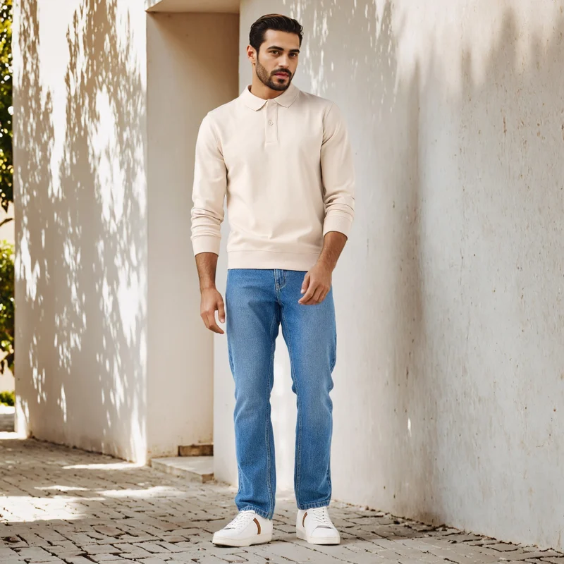 Splash FAV Regular Fit Bonded Polo T-shirt