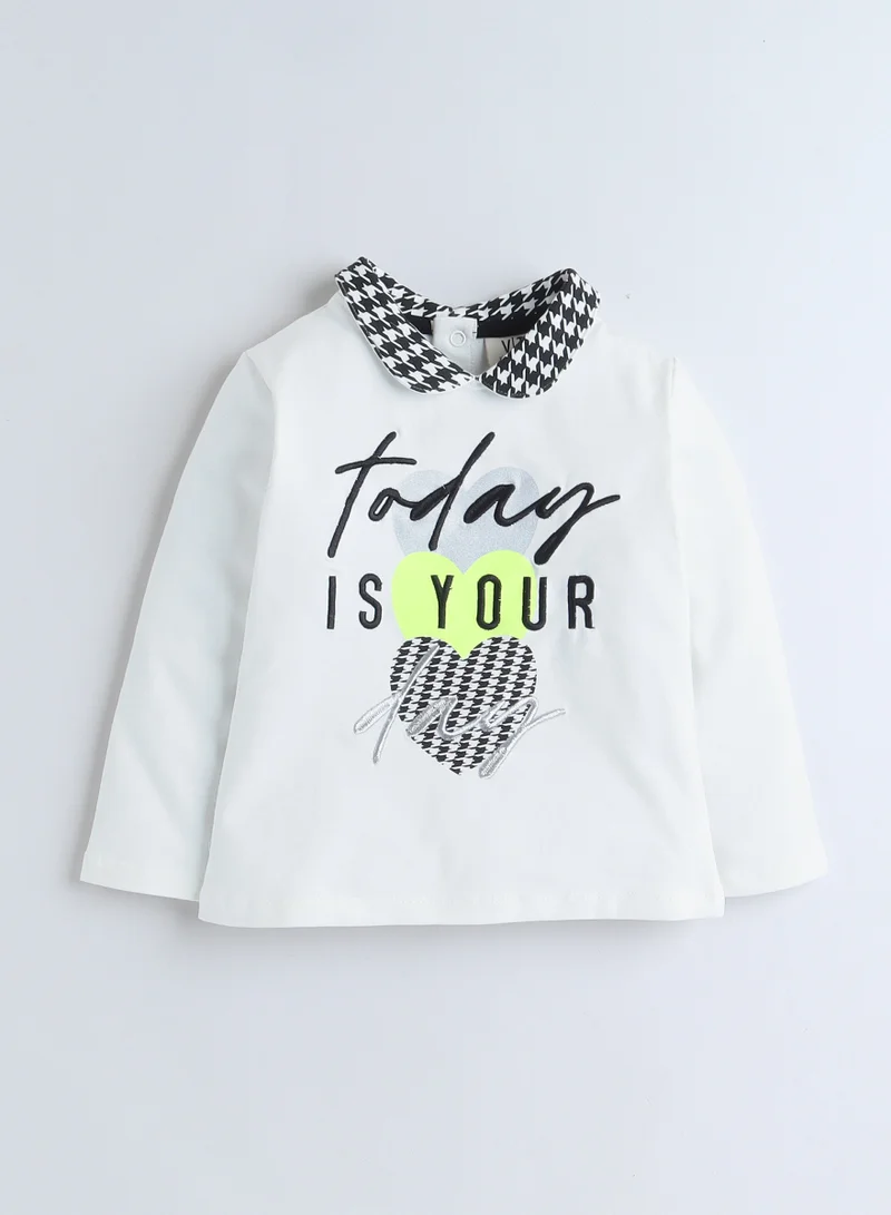 victor and jane Glitter Printed Top With Legging - Set