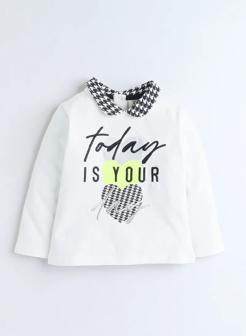 victor and jane Glitter Printed Top With Legging - Set