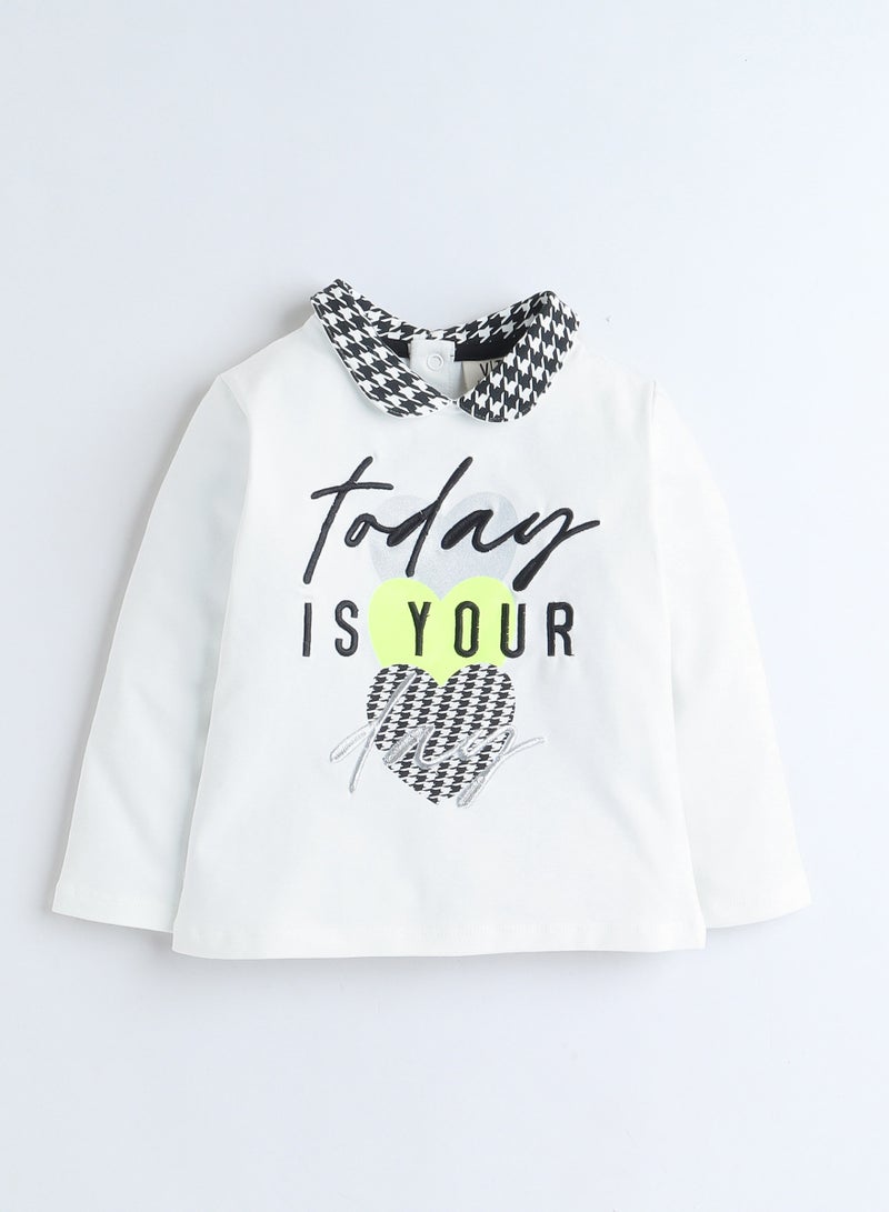 victor and jane Glitter Printed Top With Legging - Set - Image 3