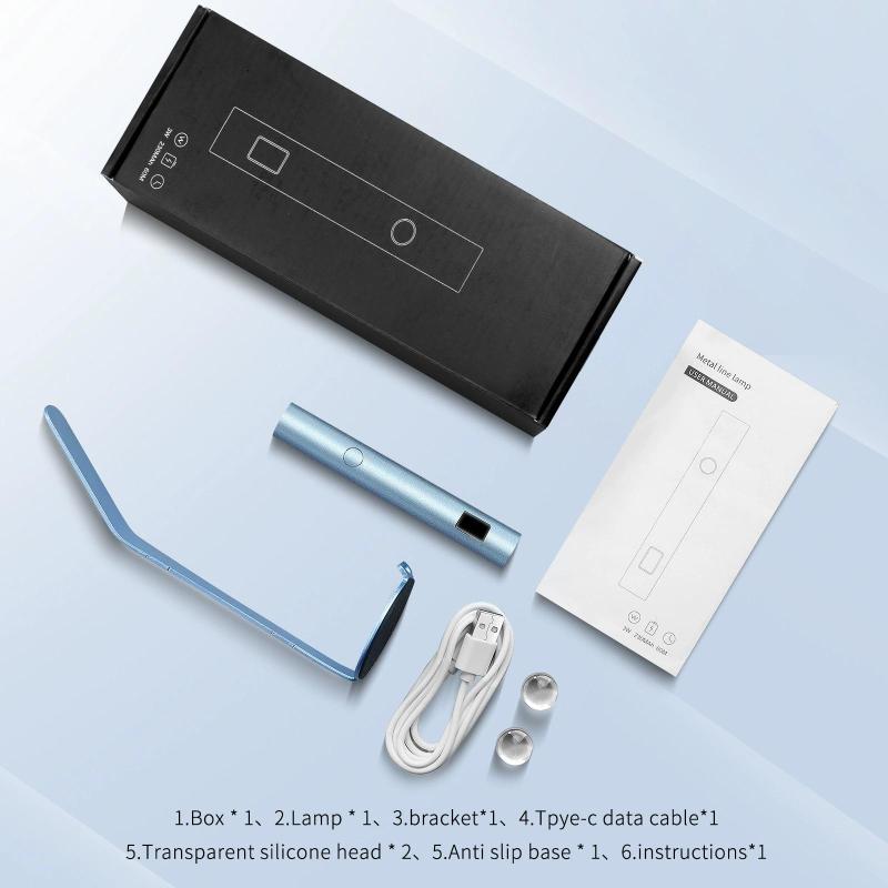 Handheld UV LED Nail Dryer: Silver Portable Rechargeable Pen Design - Efficient Local Lighting for Precise Application, Compact Space-saving for Nail Art Beginners, On-the-go Phototherapy - Image 5
