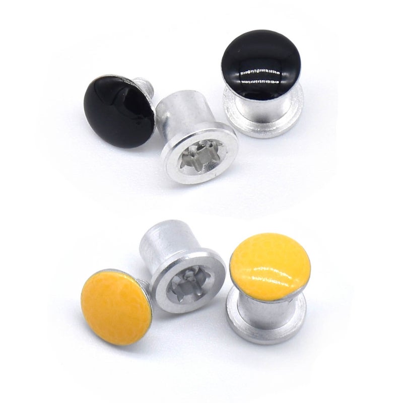 Generic HKUCO Replacement Black/Yellow 2 pairs Screws Stainless Steel For Oakley Jawbone  - Image 1