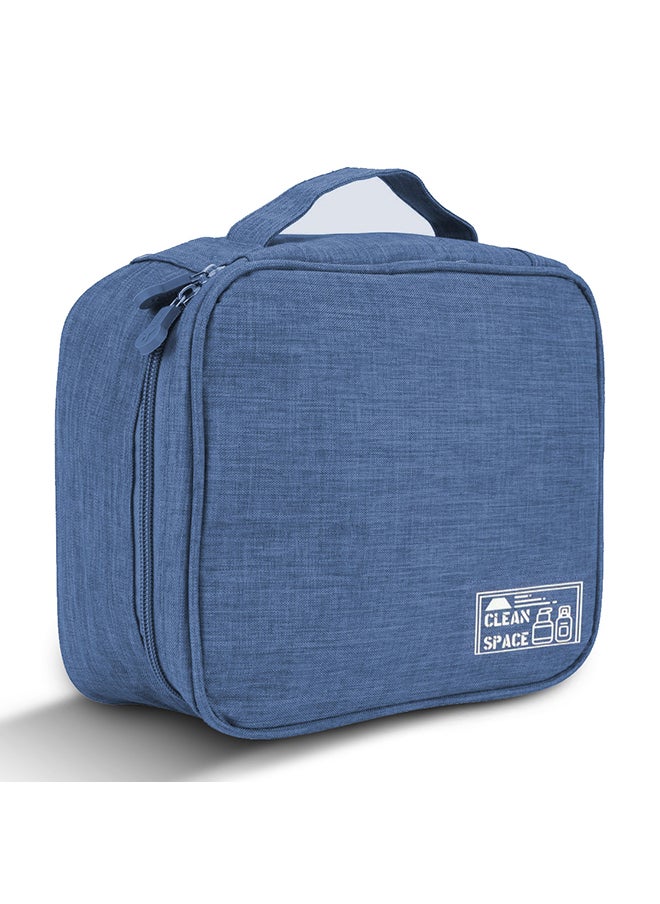 O Ozone Hanging Travel Wet Dry Toiletry Bag Beautician Women Men Bathing Storage Bag Folding Cosmetic Washbag Toilettas Makeup Organizer - Dark Blue
- Blue  - Image 1
