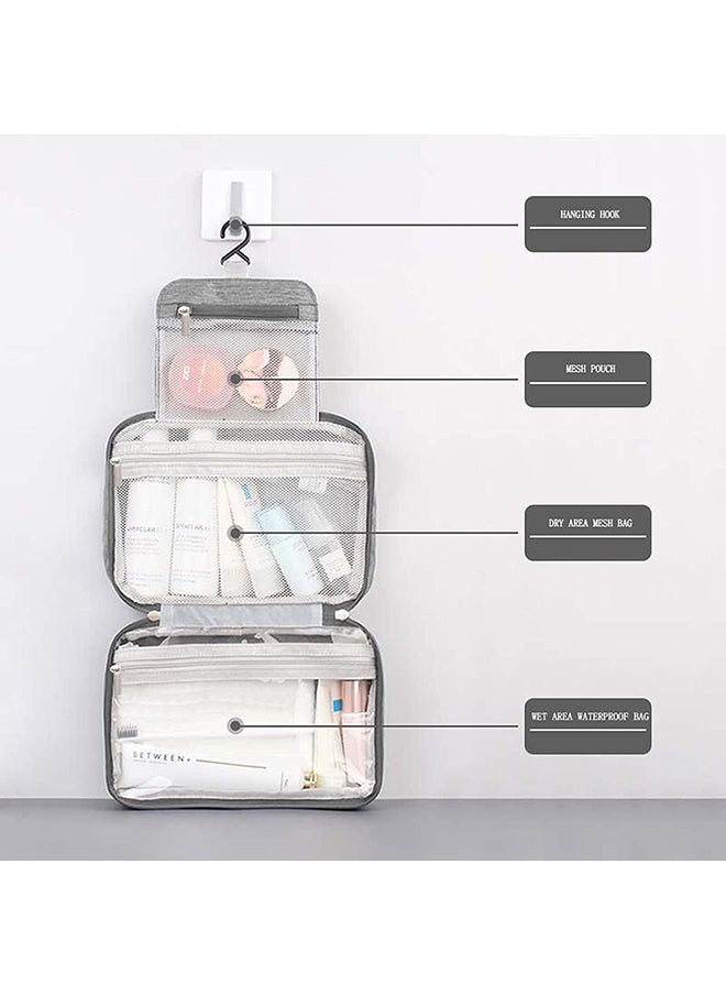 O Ozone Hanging Travel Wet Dry Toiletry Bag Beautician Women Men Bathing Storage Bag Folding Cosmetic Washbag Toilettas Makeup Organizer - Dark Blue
- Blue  - Image 2