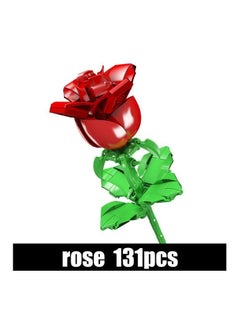 mould king Rose building block model, artificial plant model collection, artificial flower decoration, suitable for Valentine's Day, birthday gifts (excluding vases) Age 8 + (149+PCS) 24005  - Image 3