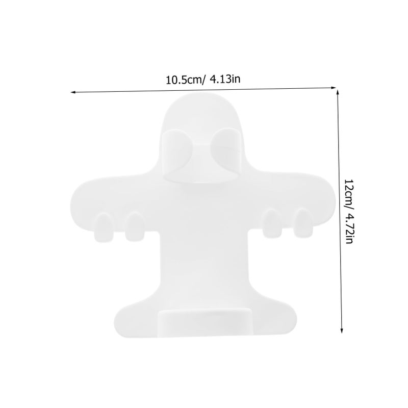 3Pcs Wall Mount Electric Toothbrush Holder Space Saving Bathroom Storage White - Image 3