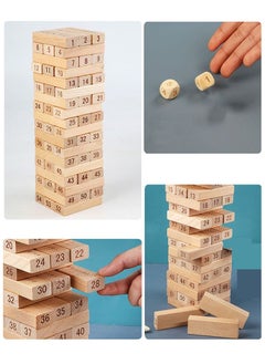ZCM-HAPPY 2 Set of Wooden Classic Non-toxic and Environmentally Friendly Digital Stacking Building Blocks  - Image 3