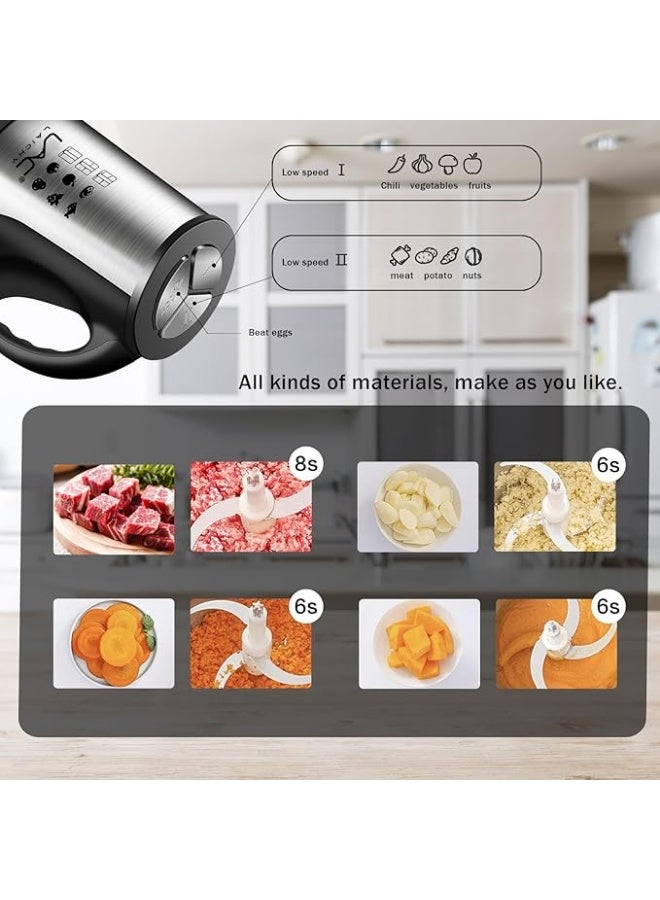 لاك لايش محضرات طعام بمقبض، مفرمة لحم، مفرمة خضار مع وعاء من الفولاذ المقاوم للصدأ - Image 4