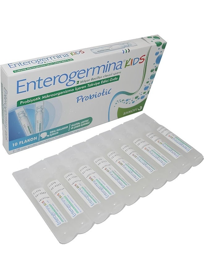 sanofi - Enterogermina Kids (10 Vials) Bacillus Clausii Probiotic 2 Billion Cfu/5Ml For Kids - Image 1