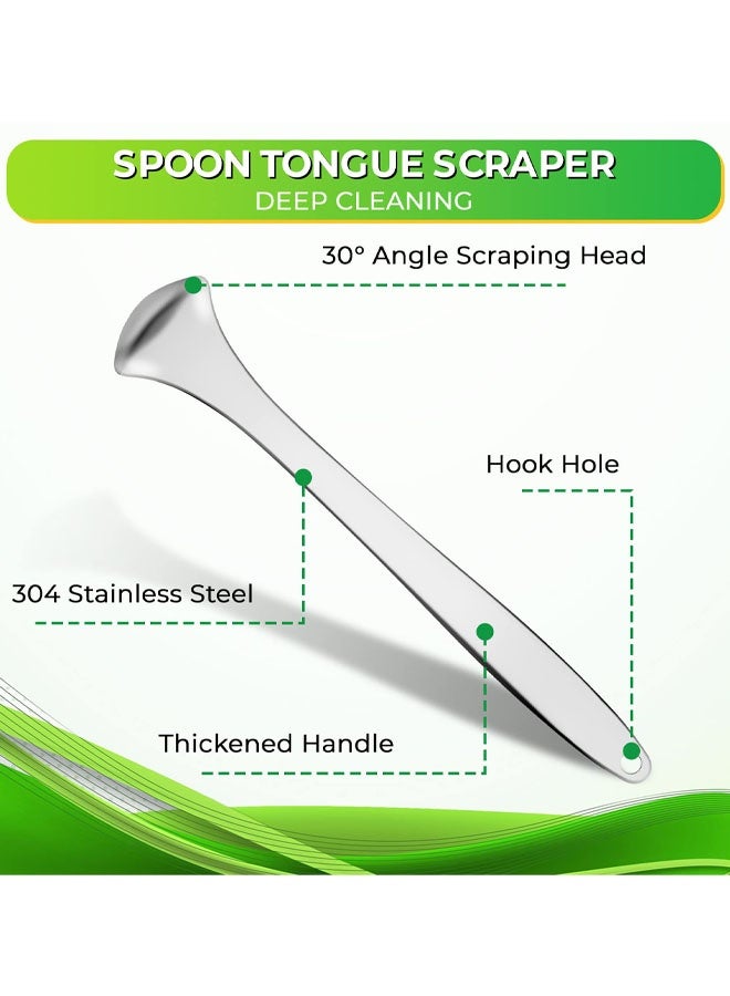 3 Pack Stainless Steel Tongue Cleaner With Travel Case, Toungescraper Tongue Scrapers For Adults, Kids, Scraper Tongue Cleaners Kit For Fresh Breath & Oral Health - Image 4