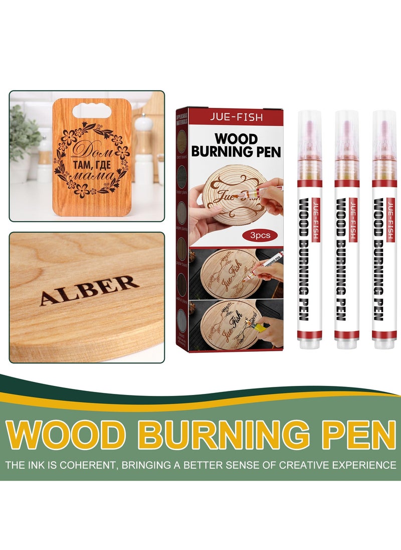JUE-FISH Heat Sensitive Double Sided Marker for Wood and Crafts Marking Pen Marker Pen Wood Burning Pen  - Image 2