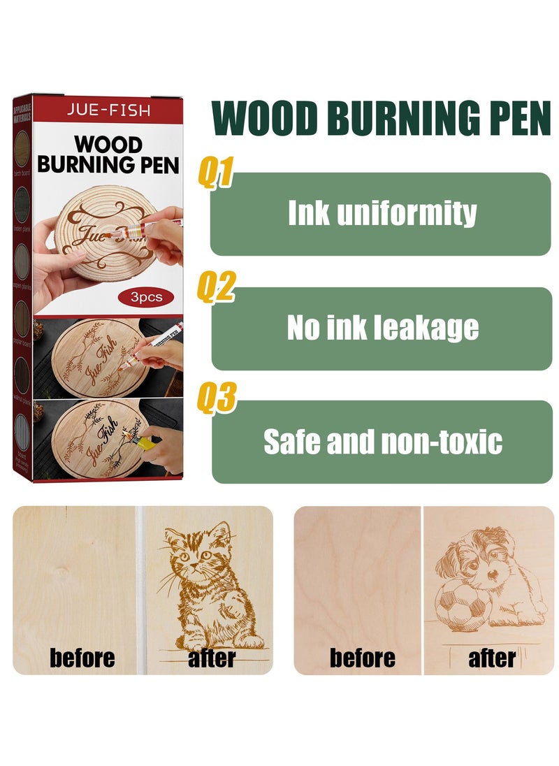 JUE-FISH Heat Sensitive Double Sided Marker for Wood and Crafts Marking Pen Marker Pen Wood Burning Pen  - Image 5