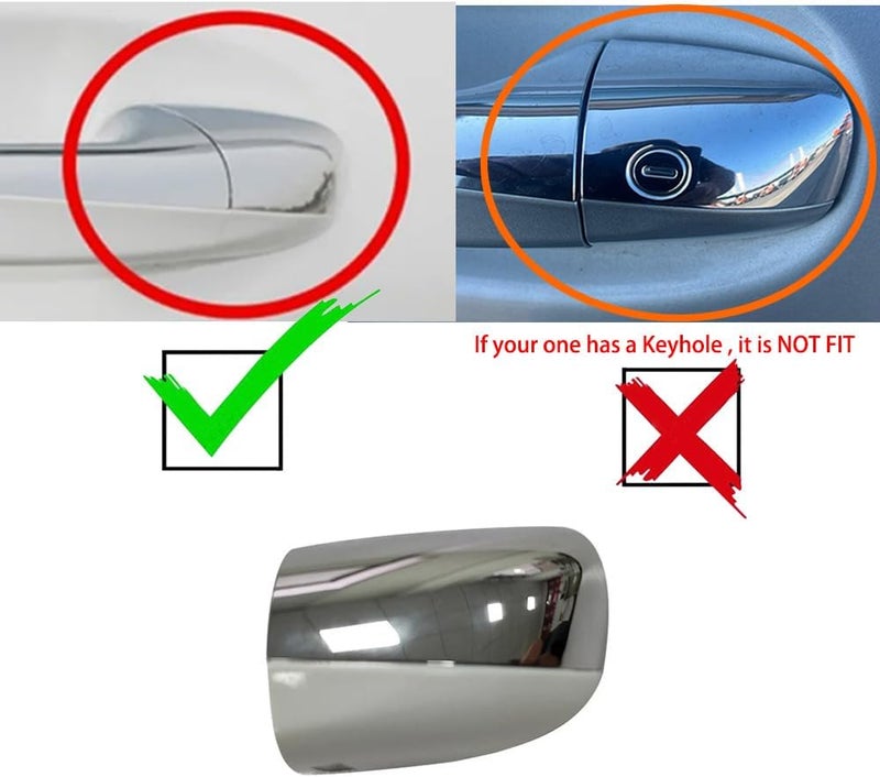 WXZOS Front Left Door Handle Cover Cap for Mercedes-Benz C-Class (W205/S205) 2015-2021 - Black - Image 4