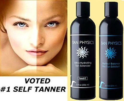 Tan Physics Combo Pack One UltraHydrating Tan Extender and One PreTan Exfoliator