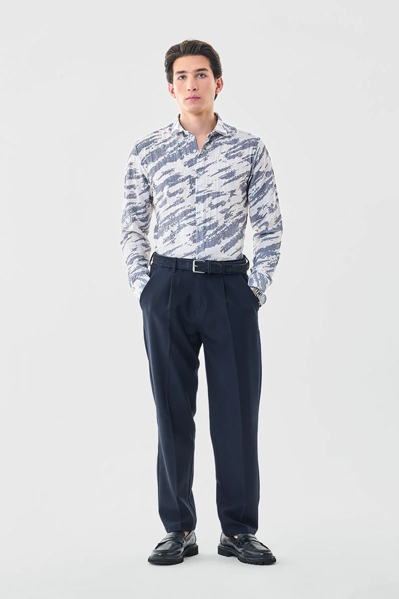 SNITCH قميص مجعد نحيف عصري