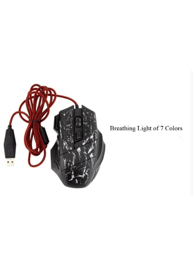 KUYING Flowing Crack Gaming Mouse Glowing Foreign Trade Mouse Seven Button Gaming Mouse - Image 2