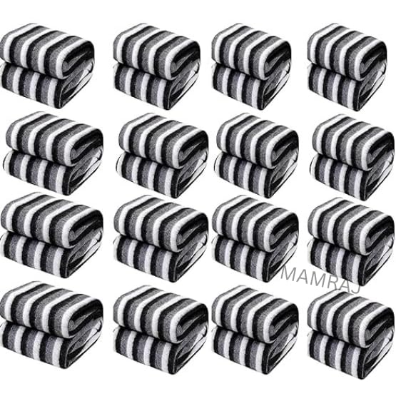 MAMRAJ Polar Striped Fleece Single Bed Blanket | Warm, Lightweight & Skin-Friendly Bedding for AC & Winter Use | Black & White Design | 58 x 88 Inch, Pack of 10 Pieces - Image 1