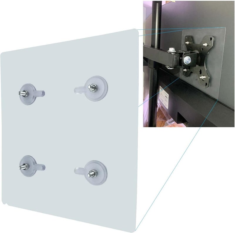 NOBER VESA Mount Adapter Bracket Kit Non-VESA Mounting Universal for 75 VESA Monitor Arm Compatible 2 Pack - Image 2