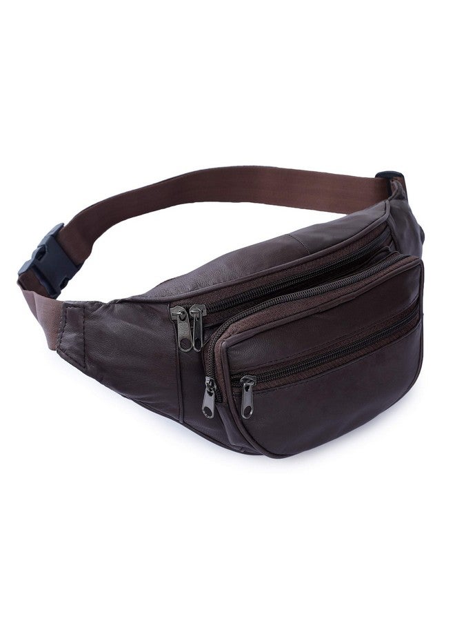 K London حقيبة خصر جلد حقيقي للرجال والنساء من ك لندن (1240_bbrown)(بني) - Image 1