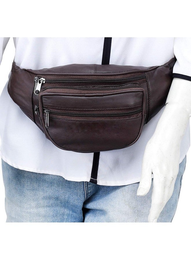 K London حقيبة خصر جلد حقيقي للرجال والنساء من ك لندن (1240_bbrown)(بني) - Image 5