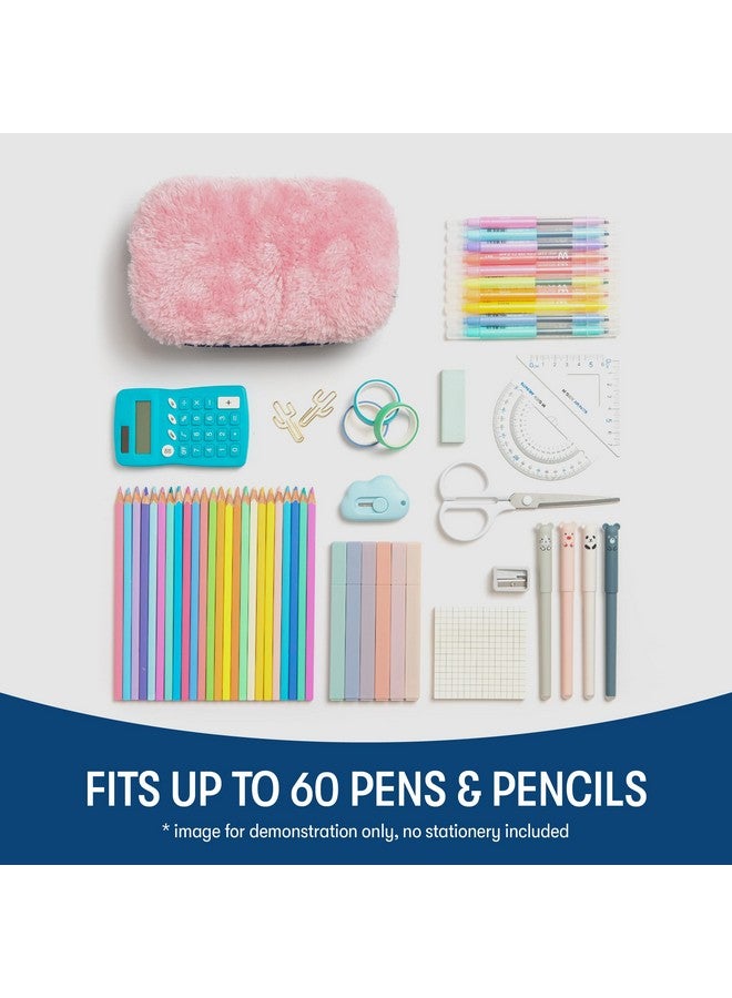 زيبيت حافظة أقلام من الفرو من ZIPIT، علبة أقلام، علبة مكياج، حقيبة مستحضرات تجميل، حقيبة/مجموعة/حقيبة متعددة الأغراض، هدايا إرجاع وصندوق تخزين - يونيكورن - Image 4