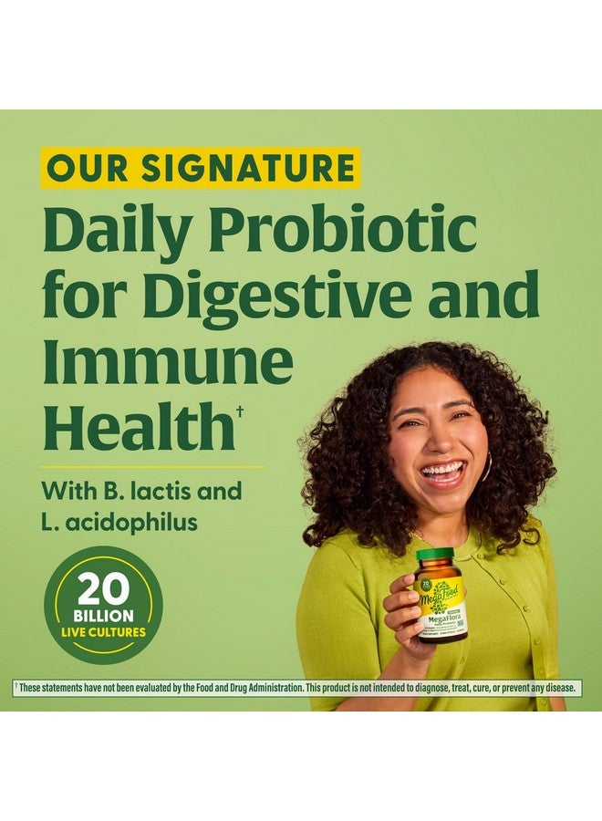 MegaFood MegaFlora Probiotic - Probiotics for Women Digestive Health - Immune Support Supplement - 20 Billion CFU - 14 Strains - Non-GMO - Vegetarian - 30 Mini Capsules (30 Servings) - Image 3