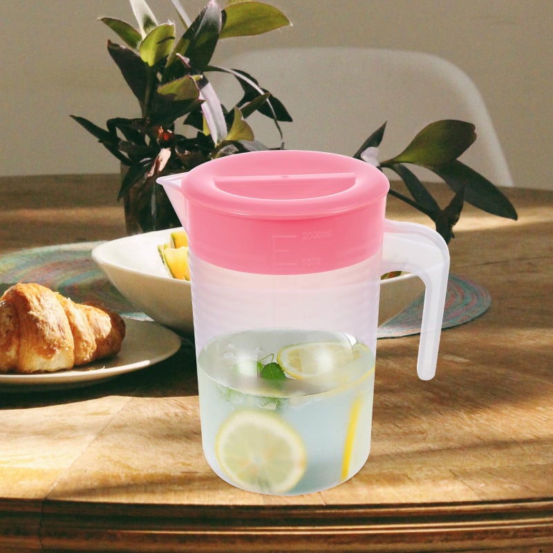 Large 2000ml Rose Water Pitcher with Handle and Measurement Scale for Tea and Beverage Serving - Image 5