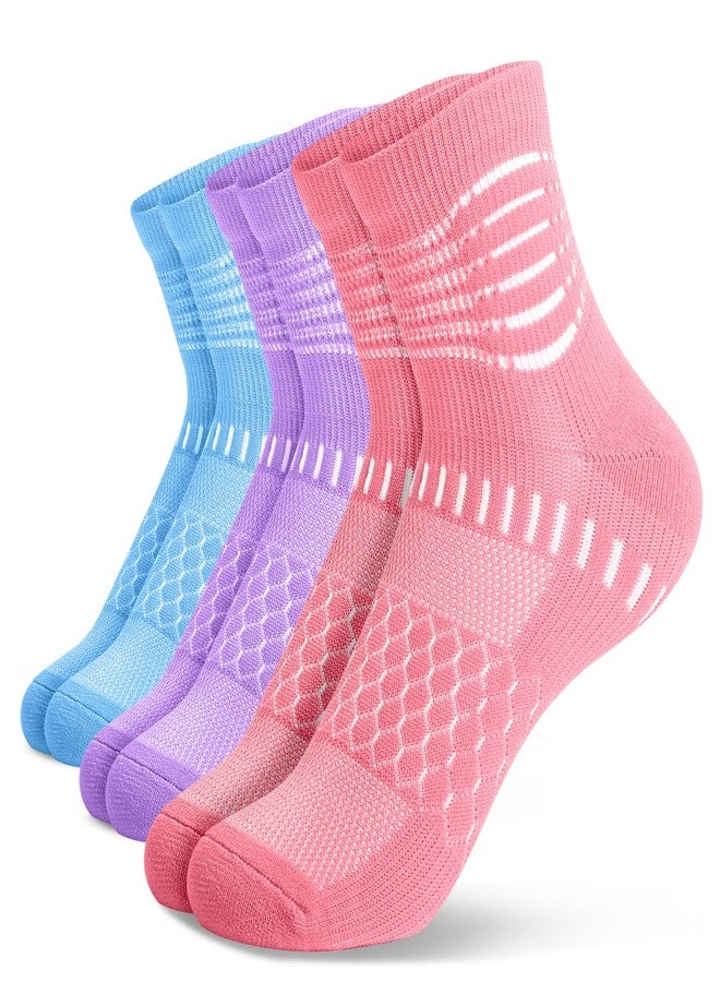 IRAMY Compression Socks for Women Men Coolmax Moisture Wicking Ankle Support Socks Plantar Fasciitis Relief 3 Pairs - Image 1