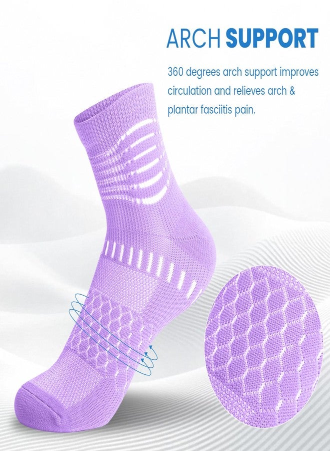 IRAMY Compression Socks for Women Men Coolmax Moisture Wicking Ankle Support Socks Plantar Fasciitis Relief 3 Pairs - Image 2