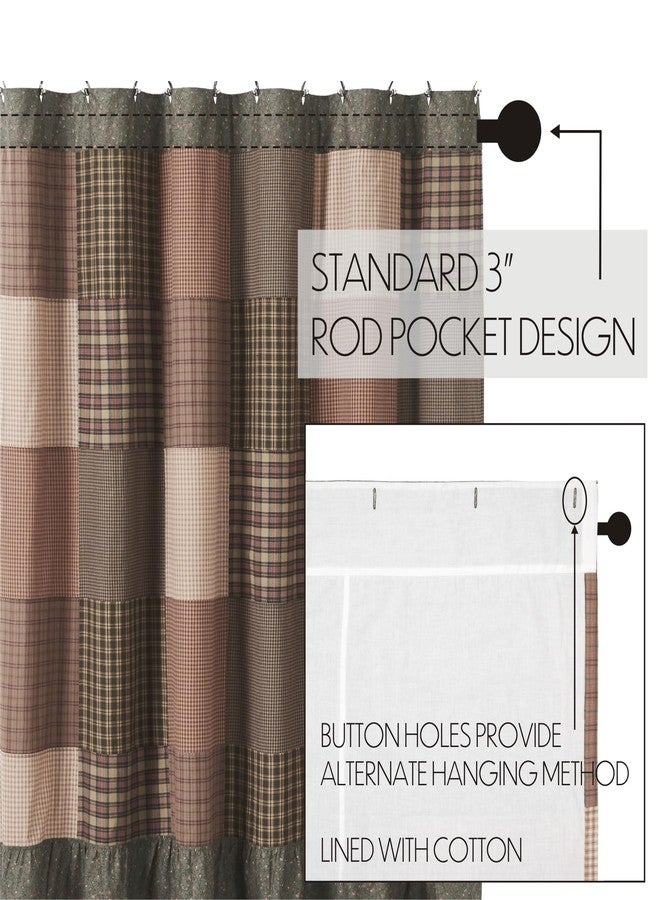 VHC Brands Crosswoods Ruffled Bath Mat, Brown, 20x30 - Image 4