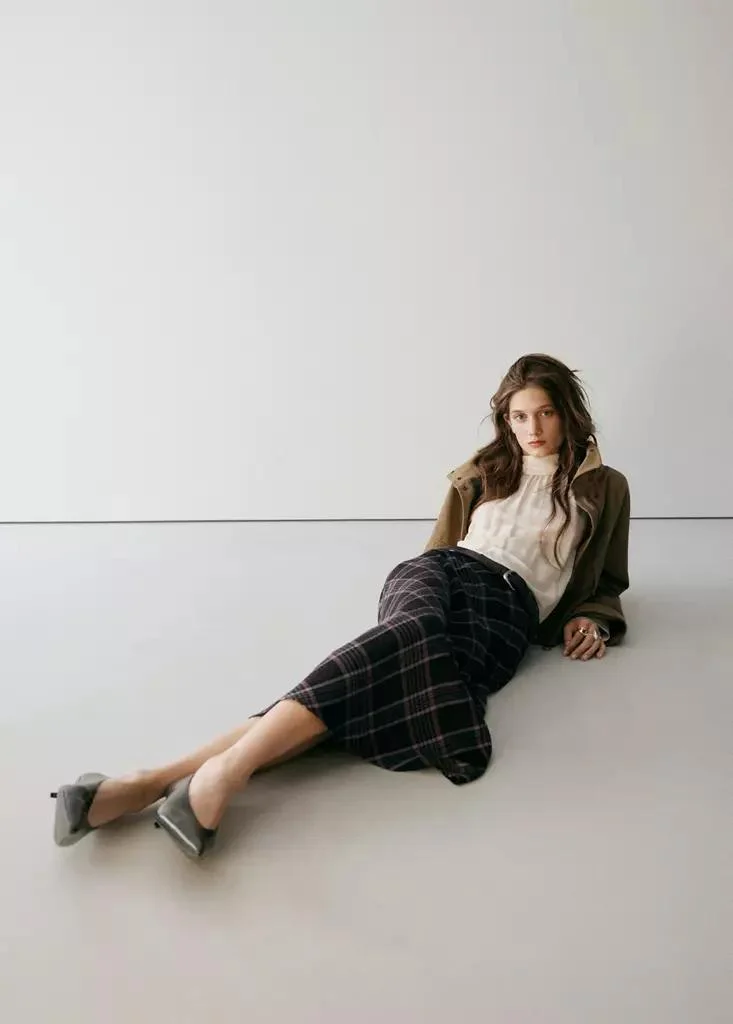 Mango  Checked Midi Skirt for Women | Best Price UAE