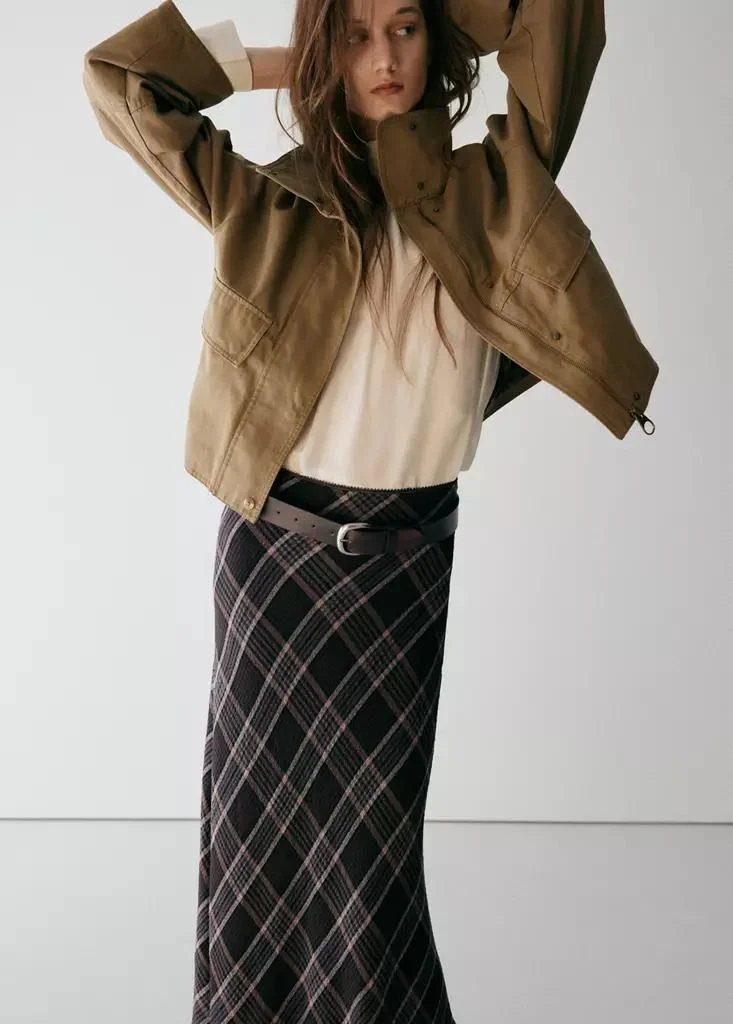 Mango  Checked Midi Skirt for Women | Best Price UAE