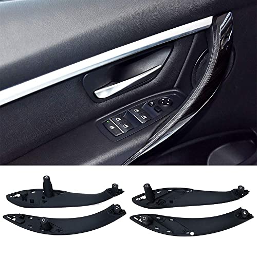FEXON BMW Door Handles Replacement for Series 3 F30 Series 4 Inner Door Support Trim Pull Strap Armrest Bracket Kit for 2012-2018 BMW 320 328 330 335 2014-2017 BMW 428 435 51417279311 Black - Image 2