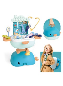Webby Webby 3 in 1 Doctor Set for Kids Role Play Medical Desk Set, Foldable Backpack, School Bag, Pretend Play Toy for Kids (26 Pcs)  - Image 2