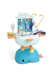 Webby Webby 3 in 1 Doctor Set for Kids Role Play Medical Desk Set, Foldable Backpack, School Bag, Pretend Play Toy for Kids (26 Pcs)  - Image 1