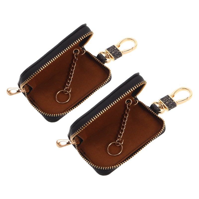 2pcs Pu Leather Pouch Bag For Car Keys - Car Key Holder With Zipper Pocket - Pouch Wallet Mini Bag Everyday Use - Image 4