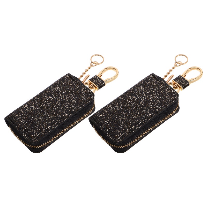 2pcs Pu Leather Pouch Bag For Car Keys - Car Key Holder With Zipper Pocket - Pouch Wallet Mini Bag Everyday Use - Image 3