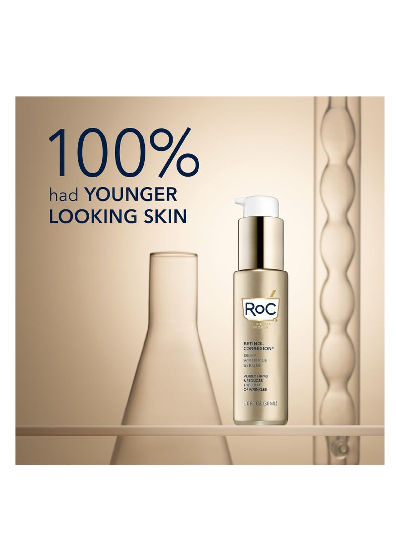 RoC - RoC Retinol Correxion Deep Wrinkle Retinol Face Serum with Ascorbic Acid, Daily Anti-Aging Skin Care Treatment for Fine Lines, Dark Spots, Acne Scars, 1 Ounce (Packaging May Vary) - Image 1