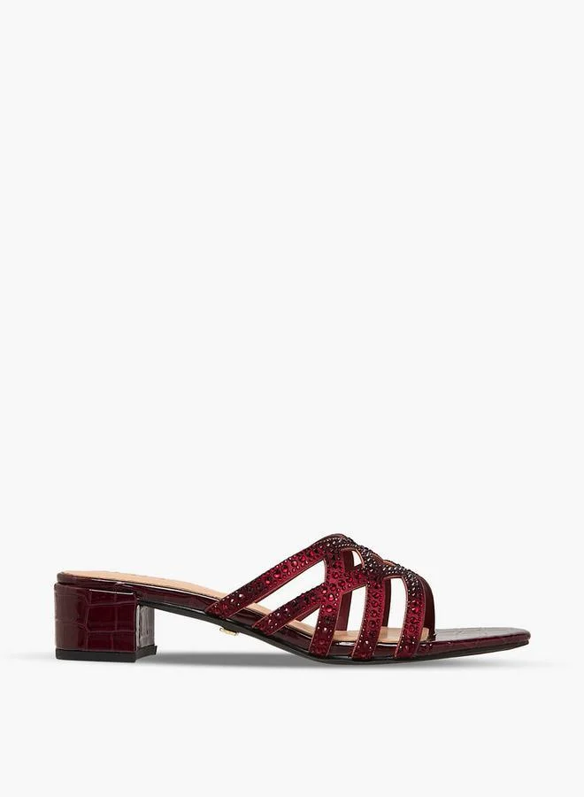 Celeste BURGUNDY Women Block Heel Sandals Ramadan Collections for Women | Best Price UAE