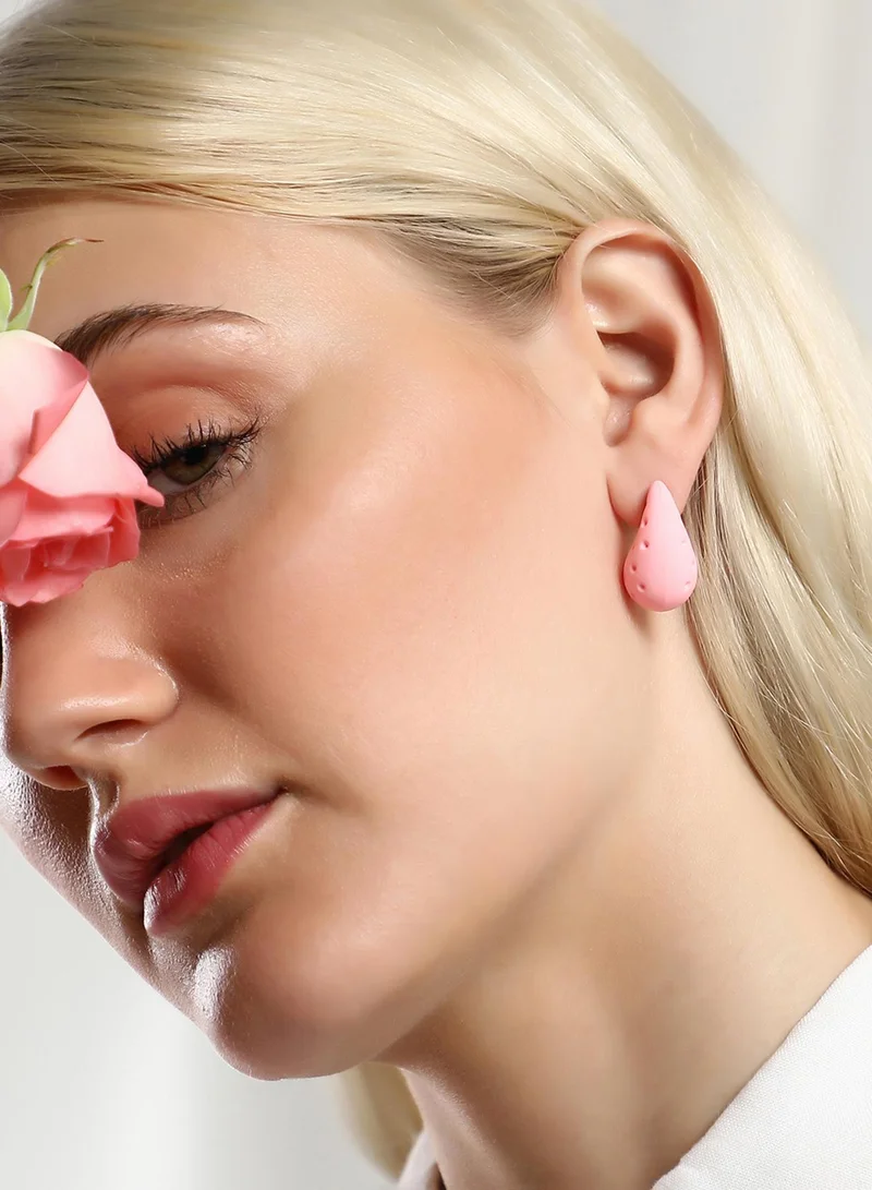 سوهي قرط صناعي صغير على شكل دمعة مجوفة