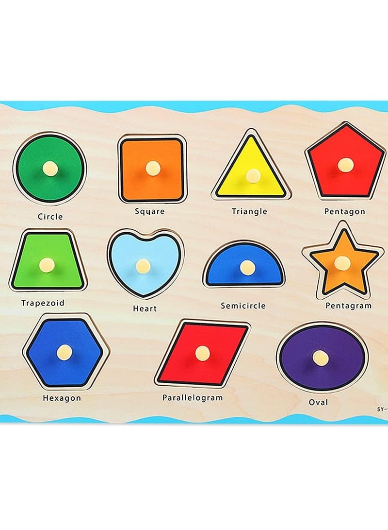 Mordely Wooden Puzzles for 3 Year Old Wooden Toy Puzzle Montessori Preschool Toys for Baby and Toddlers, Early Education GamesAnimals Puzzles Wooden Toy 3 4 5Gift for Boy or Girl - Image 1