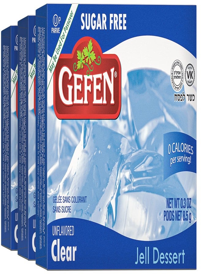 Gefen Sugar Free Clear Unflavored .3oz (3 Pack) | Fish Free & Meat Free, Vegan Friendly, Easy to Prepare, Kosher for Passover - Image 1