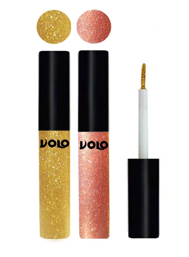 Volo WATERPROOF GLITTER EYE LINER (Light Golden & Rose Gold) - Image 2