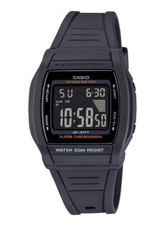 CASIO Unisex Digital Resin Band Watch W-201-1BV 